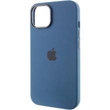 Чехол Silicone Case Metal Buttons (AA) для Apple iPhone 12 Pro Max (6.7") – Синий