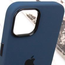 Чехол Silicone Case Metal Buttons (AA) для Apple iPhone 12 Pro Max (6.7") – Синий