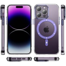 Чохол TPU+PC Colorful with MagSafe для Apple iPhone 12 Pro Max (6.7") – Фіолетовий