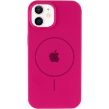 Чехол Silicone Case Full Protective (AA) with MagSafe для Apple iPhone 12 Pro Max (6.7") – Малиновый