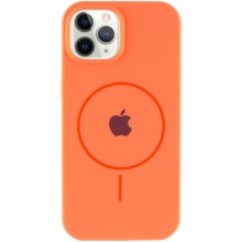 Чехол Silicone Case Full Protective (AA) with MagSafe для Apple iPhone 12 Pro Max (6.7") – Оранжевый