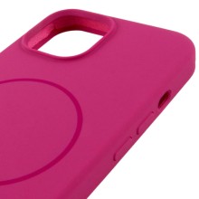 Чехол Silicone Case Full Protective (AA) NO LOGO with MagSafe для Apple iPhone 12 Pro Max (6.7") – Малиновый