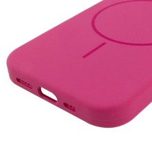 Чехол Silicone Case Full Protective (AA) NO LOGO with MagSafe для Apple iPhone 12 Pro Max (6.7") – Малиновый