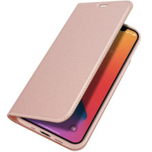 Чехол-книжка Dux Ducis с карманом для визиток для Apple iPhone 12 Pro Max (6.7") – Rose Gold
