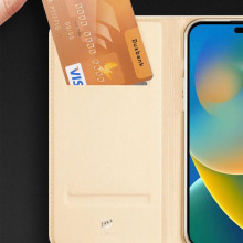 Чехол-книжка Dux Ducis с карманом для визиток для Apple iPhone 12 Pro Max (6.7") – Золотой