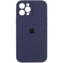Чехол Silicone Case Full Camera Protective (AA) для Apple iPhone 12 Pro Max (6.7") (Темно-синий)