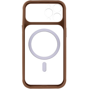 Чехол TPU+PC GETMAN Moon Clear with MagSafe для Apple iPhone 12 Pro Max (6.7") – Brown