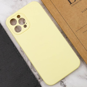 Чохол Silk Full Camera Protective (AA) NO LOGO для Apple iPhone 12 Pro Max (6.7") – Жовтий