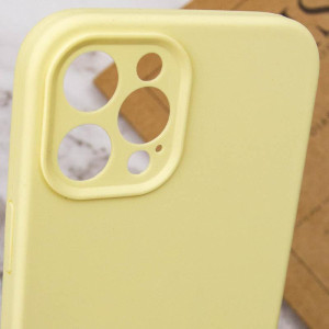 Чохол Silk Full Camera Protective (AA) NO LOGO для Apple iPhone 12 Pro Max (6.7") – Жовтий