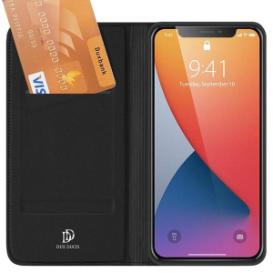 Чехол-книжка Dux Ducis с карманом для визиток для Apple iPhone 12 Pro Max (6.7") – Черный
