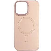 Шкіряний чохол Bonbon Leather Metal Style with MagSafe для Apple iPhone 12 Pro Max (6.7") (Рожевий)