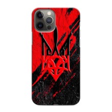 Чохли УПА (Червоно-Чорний) на iPhone 12 Pro Max – Герб в кольорах УПА