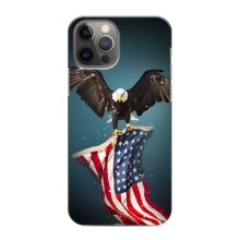 Чехол Флаг USA для iPhone 12 Pro Max (Орел и флаг)