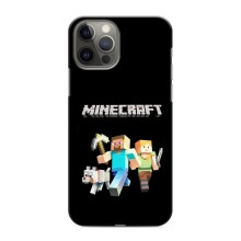 Чехол Майнкрафт на iPhone 12 Pro Max (AlphaPrint) Minecraft – герои Minecraft