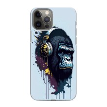 Чохол з Мавпами iPhone 12 Pro Max - (AlphaPrint) (Горила в навушниках)