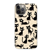 Чохол з малюнком кіт на iPhone 12 Pro Max (Чорні коти)