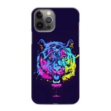 Силиконовый бампер с картинкой животных для iPhone 12 Pro Max (Тигр-Арт)