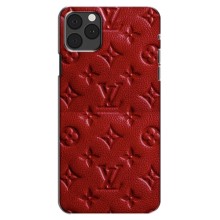 Текстурный Чехол Louis Vuitton для Айфон 12 Про Макс (Красный ЛВ)