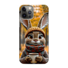 Печатный чехол «Зверята с кофе» для iPhone 12 Pro Max – Зайчик с кофе