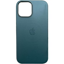 Шкіряний чохол Leather Case (AAA) with MagSafe and Animation для Apple iPhone 12 Pro / 12 (6.1") – Green