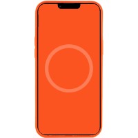 Чехол Silicone case (AAA) full with Magsafe and Animation для Apple iPhone 12 Pro / 12 (6.1") – Оранжевый