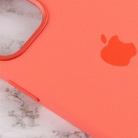 Чохол Silicone case (AAA) full with Magsafe and Animation для Apple iPhone 12 Pro / 12 (6.1") – Помаранчевий