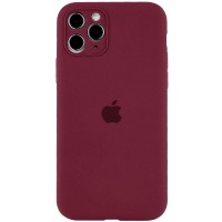 Чехол Silicone Case Full Camera Protective (AA) для Apple iPhone 12 Pro (6.1") – Бордовый