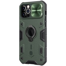 TPU+PC чехол Nillkin CamShield Armor (шторка на камеру) для Apple iPhone 12 Pro / 12 (6.1")  – Зеленый