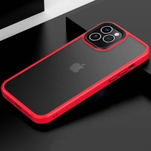 TPU+PC чехол Metal Buttons для Apple iPhone 12 Pro / 12 (6.1") – Красный