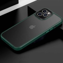 TPU+PC чехол Metal Buttons для Apple iPhone 12 Pro / 12 (6.1") – Зеленый