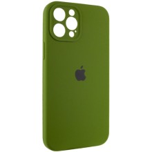 Чехол Silicone Case Full Camera Protective (AA) для Apple iPhone 12 Pro (6.1") – Зеленый