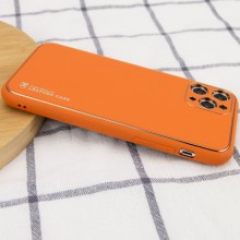 Кожаный чехол Xshield для Apple iPhone 12 Pro (6.1") – Оранжевый
