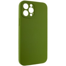 Чехол Silicone Case Full Camera Protective (AA) NO LOGO для Apple iPhone 12 Pro (6.1") – Зеленый