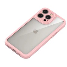 TPU чехол Transparent + Colour 1,5mm для Apple iPhone 12 Pro (6.1") – Pink