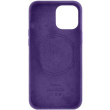 Кожаный чехол Leather Case (AA) with MagSafe для Apple iPhone 12 Pro / 12 (6.1") – Violet