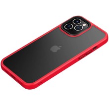 TPU+PC чехол Metal Buttons для Apple iPhone 12 Pro / 12 (6.1") – Красный