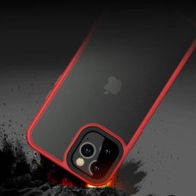 TPU+PC чехол Metal Buttons для Apple iPhone 12 Pro / 12 (6.1") – Красный