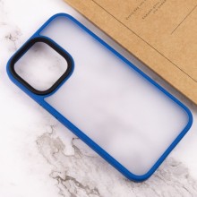 TPU+PC чехол Metal Buttons для Apple iPhone 12 Pro / 12 (6.1") – Голубой