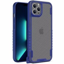 Чехол TPU+PC TRAVEL Carbon для Apple iPhone 12 Pro (6.1") (Синий)