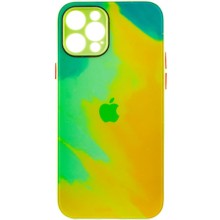 Чехол TPU+Glass Impasto abstract для Apple iPhone 12 Pro (6.1") – Yellow green