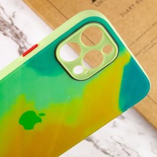 Чохол TPU+Glass Impasto abstract для Apple iPhone 12 Pro (6.1") – Yellow green