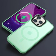 TPU+PC чехол Metal Buttons with MagSafe Colorful для Apple iPhone 12 Pro / 12 (6.1") – Мятный