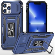 Ударопрочный чехол Camshield Army Ring для Apple iPhone 12 Pro / 12 (6.1") (Синий)