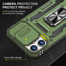 Ударопрочный чехол Camshield Army Ring для Apple iPhone 12 Pro / 12 (6.1") – Оливковый