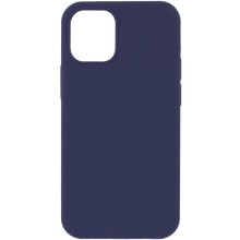 Чехол Silicone Case Full Protective (AA) NO LOGO для Apple iPhone 12 Pro / 12 (6.1") (Темно-синий)