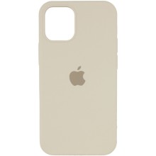 Чехол Silicone Case Full Protective (AA) для Apple iPhone 12 Pro / 12 (6.1") – Бежевый