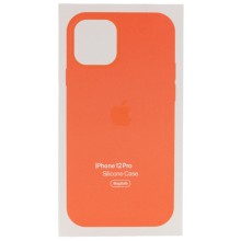 Чехол Silicone case (AAA) full with Magsafe and Animation для Apple iPhone 12 Pro / 12 (6.1") – Оранжевый