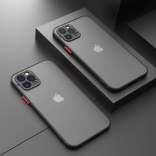 TPU+PC Чохол Color Buttons для Apple iPhone 12 Pro – Чорний