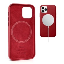 Шкіряний чохол Leather Case (AAA) with MagSafe and Animation для Apple iPhone 12 Pro / 12 (6.1") – undefined