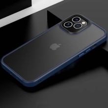 TPU+PC чехол Metal Buttons для Apple iPhone 12 Pro / 12 (6.1") – Синий